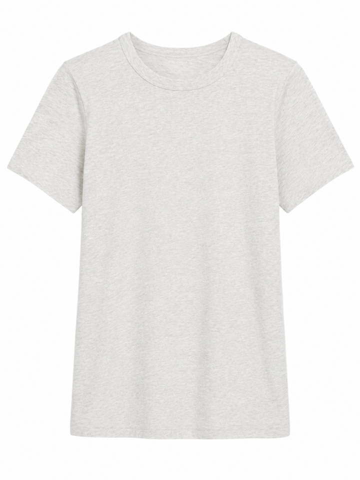 Light Heather Grey Plain Jersey T-Shirt