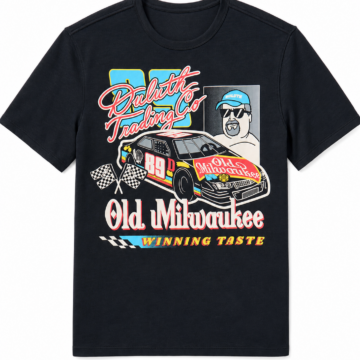 Black Retro Racing Graphic T-Shirt