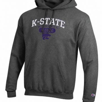 Dark Heather Gray Pullover Hoodie with Graphic