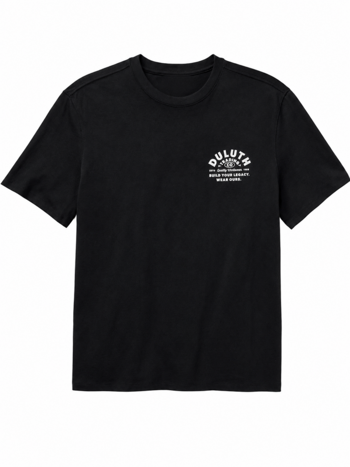 Black Classic Crew Neck T-Shirt with Logo