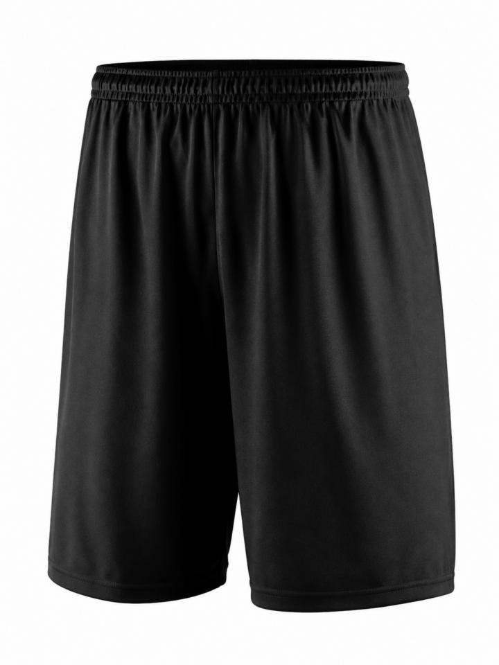Black Relaxed Athletic Shorts