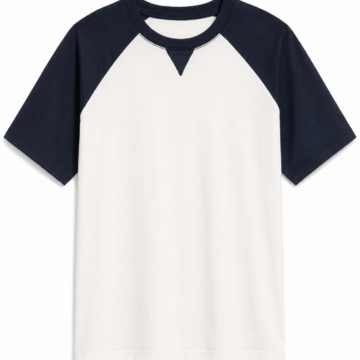 Cream Raglan Sleeve Crew Neck T-Shirt