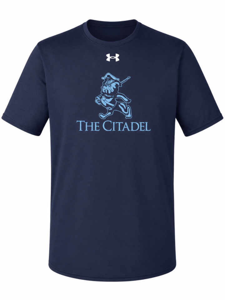Navy Regular Fit Short-Sleeve T-Shirt with Mascot Graphic