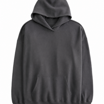 Charcoal Gray Oversized Fleece Hoodie