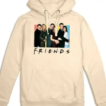 Cream Pullover Hoodie with Friends TV Show Graphic