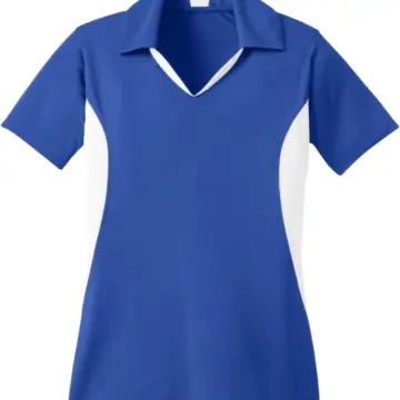 Royal Blue Polo Shirt with White Side Panels