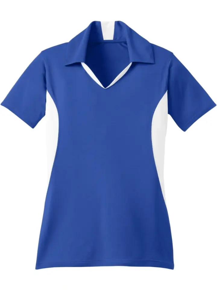 Royal Blue Polo Shirt with White Side Panels