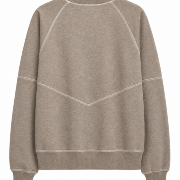 Heather Taupe Relaxed Crew Neck Pullover Sweater