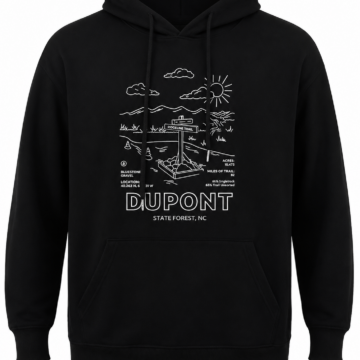 Black Outdoor Trail Graphic Hoodie