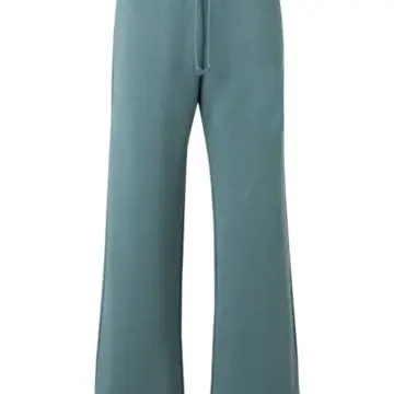 Dusty Teal High-Waist Flared Sweatpants