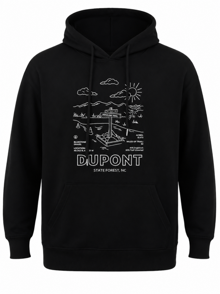 Black Outdoor Trail Graphic Hoodie