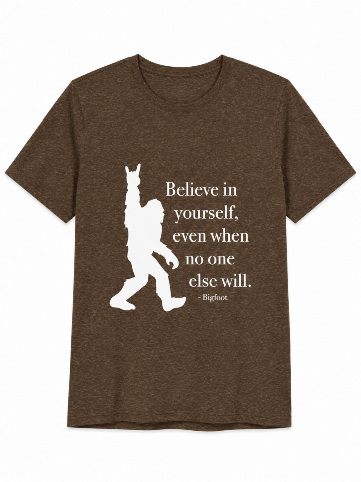 Heather Brown Relaxed Fit Graphic Tee