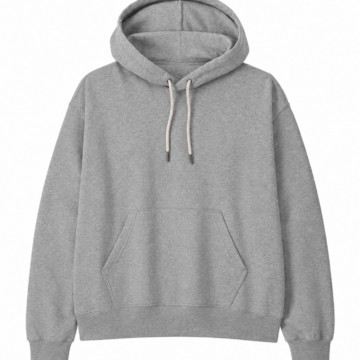 Heather Grey Relaxed Pullover Hoodie