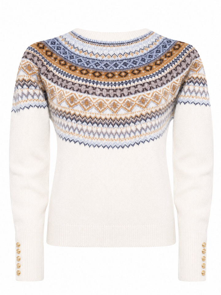 Cream Fair Isle Pattern Sweater