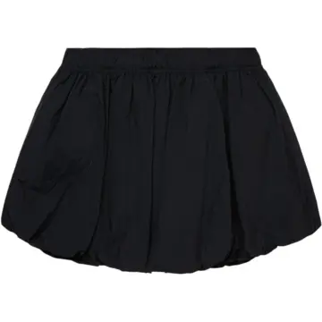 Black Bubble Hem Mini Skirt