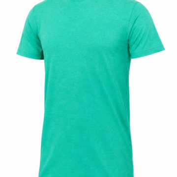 Teal Heathered Crew Neck Short-Sleeve T-Shirt