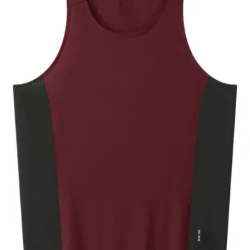 Burgundy Sleeveless Tank Top with Dark Green Side Panels and 360 Label