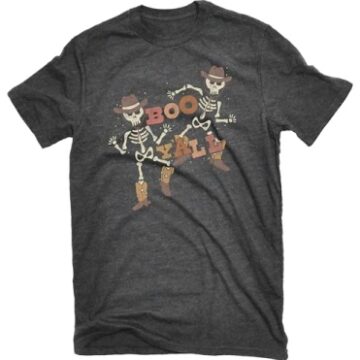 Dark Heather Grey Skeleton Graphic T-Shirt