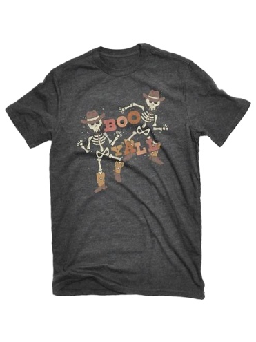 Dark Heather Grey Skeleton Graphic T-Shirt