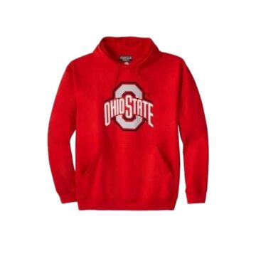 Solid Red Relaxed Fit Pullover Hoodie