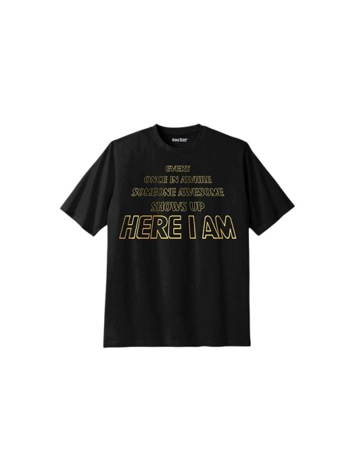 Black Bold Slogan Graphic Crew Neck T-Shirt