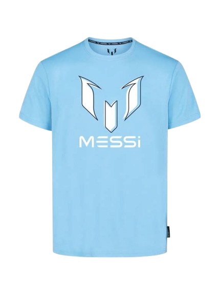 Light Blue Sports Emblem Graphic T-Shirt